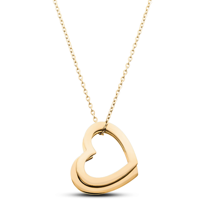 Collana Personalizzata con 2 Cuori - Gold - 62