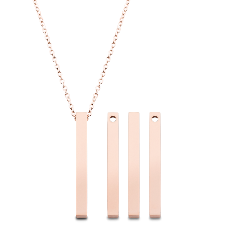 Collana Personalizzata 4-Lati  - Rosegold - 61