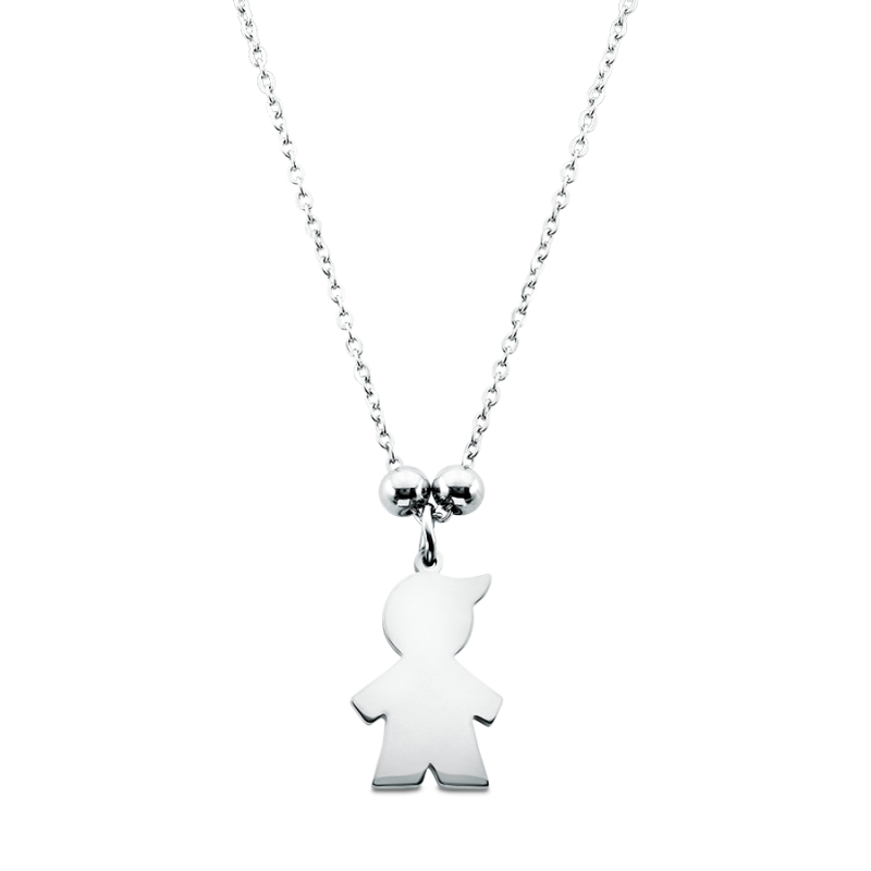 Collana Personalizzata con Bimbo - Silver - 60