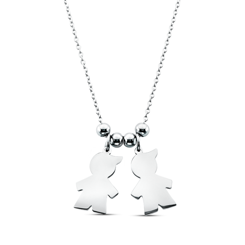 Collana Personalizzata con Bambini - Silver - 60