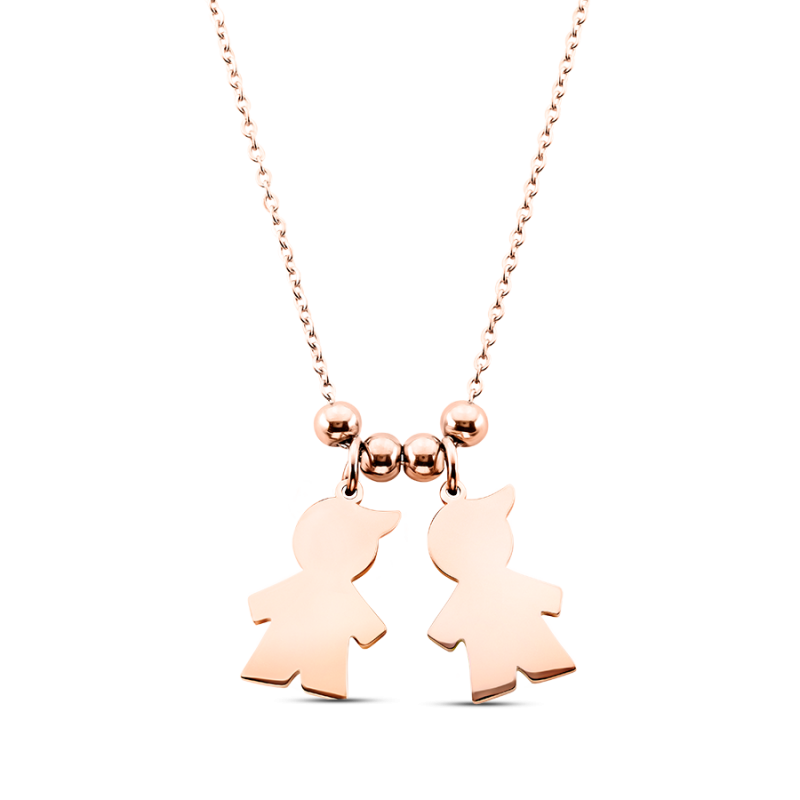 Collana Personalizzata con Bambini - Rosegold - 61