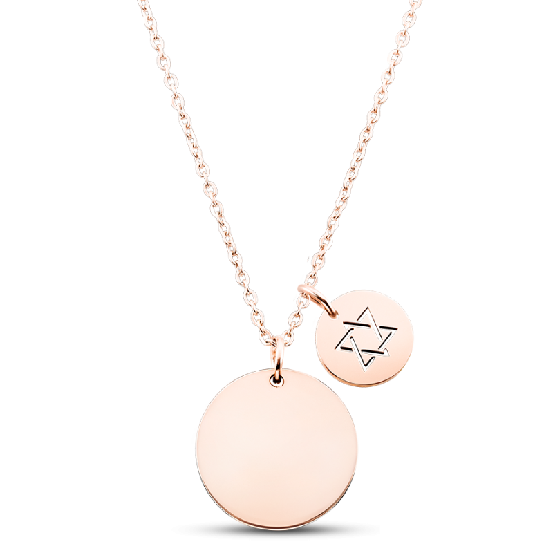 Collana Personalizzata con Stella di David - Rosegold - 61