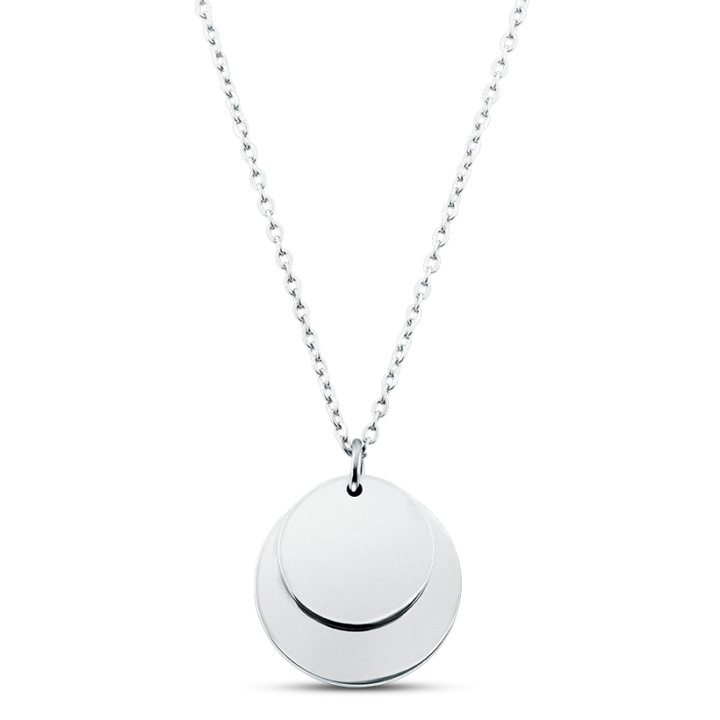 Collana Personalizzata con Doppio Cerchio - Silver - 60