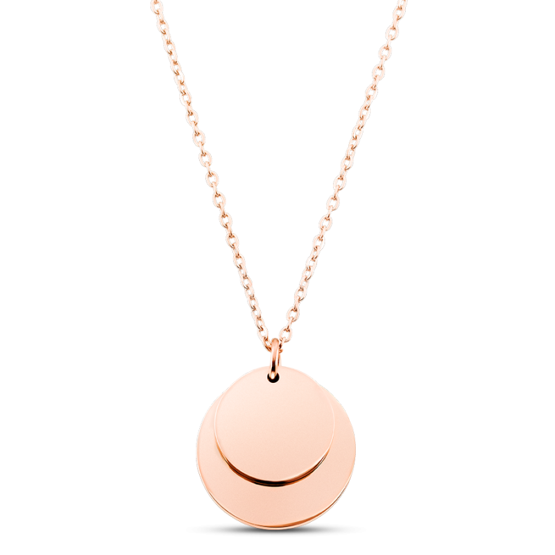 Collana Personalizzata con Doppio Cerchio - Rosegold - 61