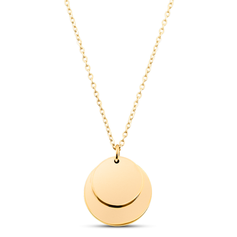 Collana Personalizzata con Doppio Cerchio - Gold - 62