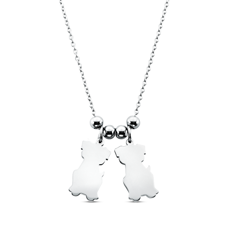 Collana Personalizzata con Cani - Silver - 60