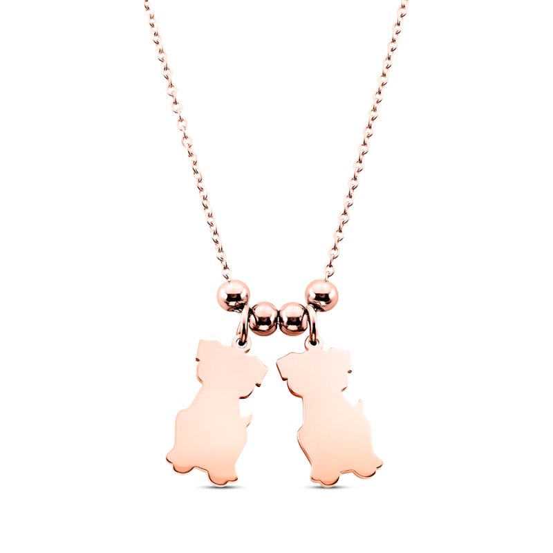 Collana Personalizzata con Cani - Rosegold - 61