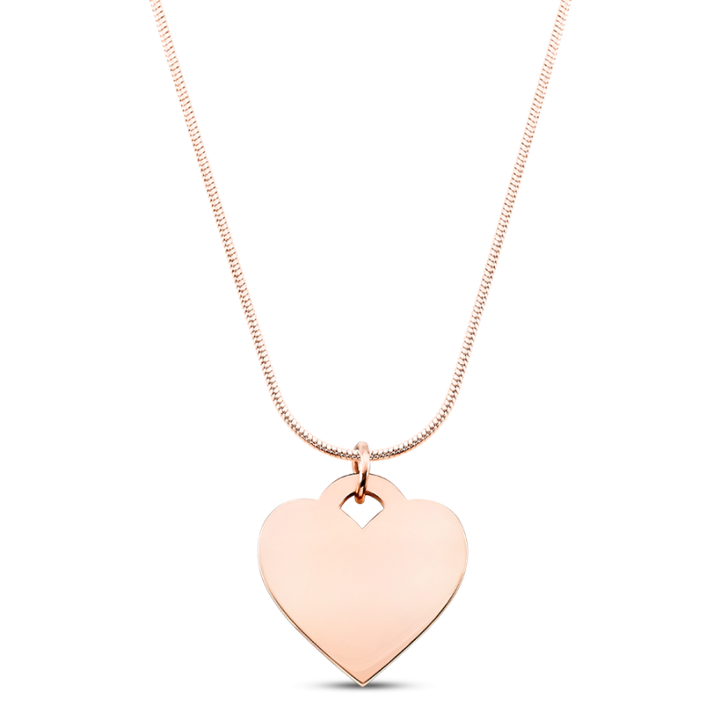 Collana con Cuore e Catenina di Lusso - Rosegold - 61