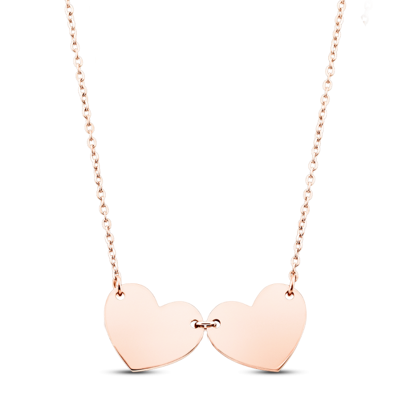 Collana con Cuori e Nome - Rosegold - 61