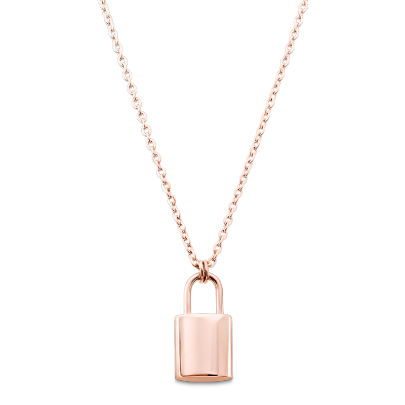 Collana Personalizzata con Lucchetto - Rosegold - 61