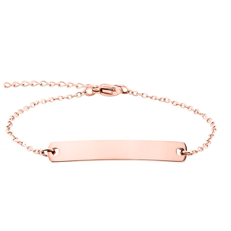 Bracciale Personalizzato con Piastrina - Rosegold - 61