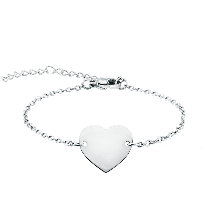 Bracciale Personalizzato con Cuore - Silver - 60