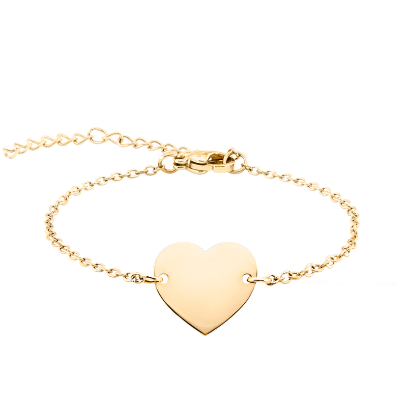 Bracciale Personalizzato con Cuore - Gold - 62