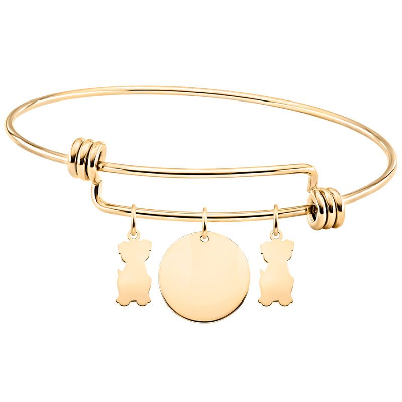 Bracciale Personalizzato con Cani - Gold - 62