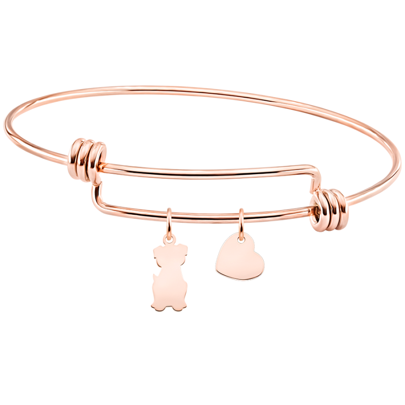 Bracciale Personalizzato Amore Cane - Rosegold - 61