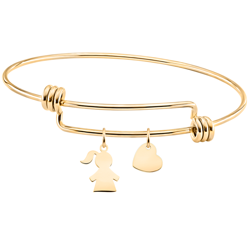 Bracciale Bangle Personalizzato con Bimba - Gold - 62