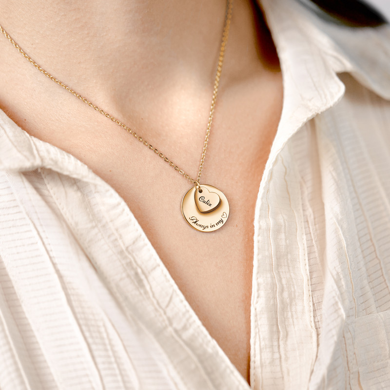 Collana Personalizzata con Piccolo Cuore - Gold - 62