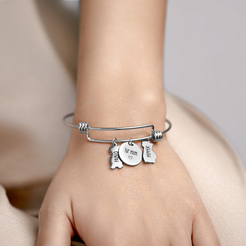 Bracciale Personalizzato con Cane & Gatto