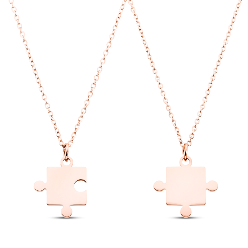 Collane Personalizzate con Puzzle - Rosegold - 61