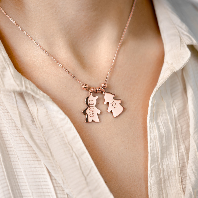 Collana Personalizzata con Bambini - Rosegold - 61