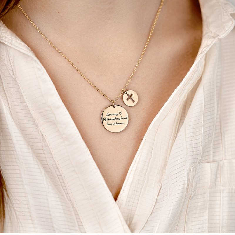 Collana Personalizzata con Croce - Gold - 62