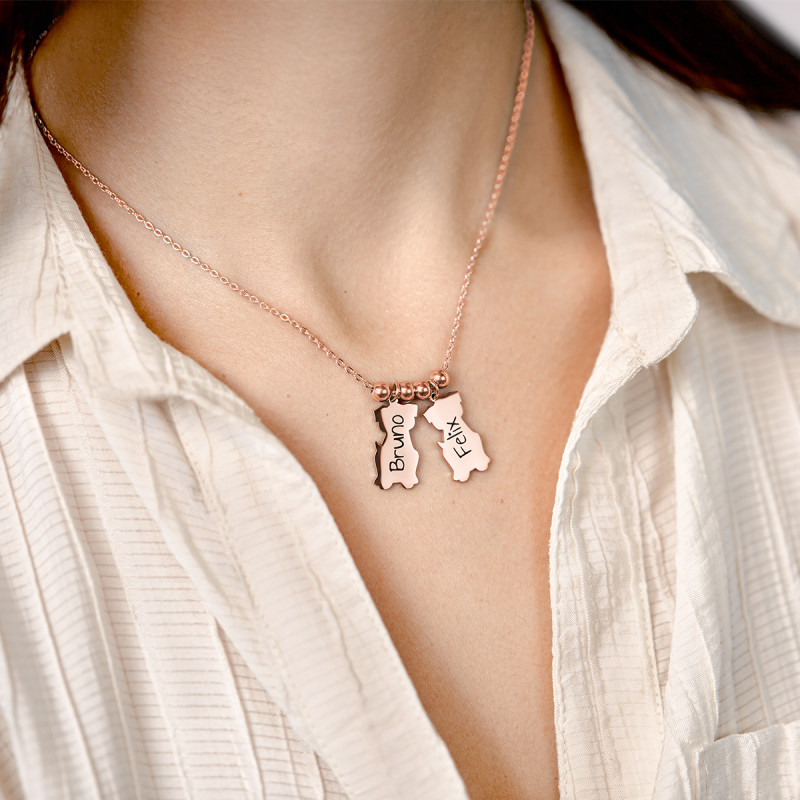 Collana Personalizzata con Cani - Rosegold - 61