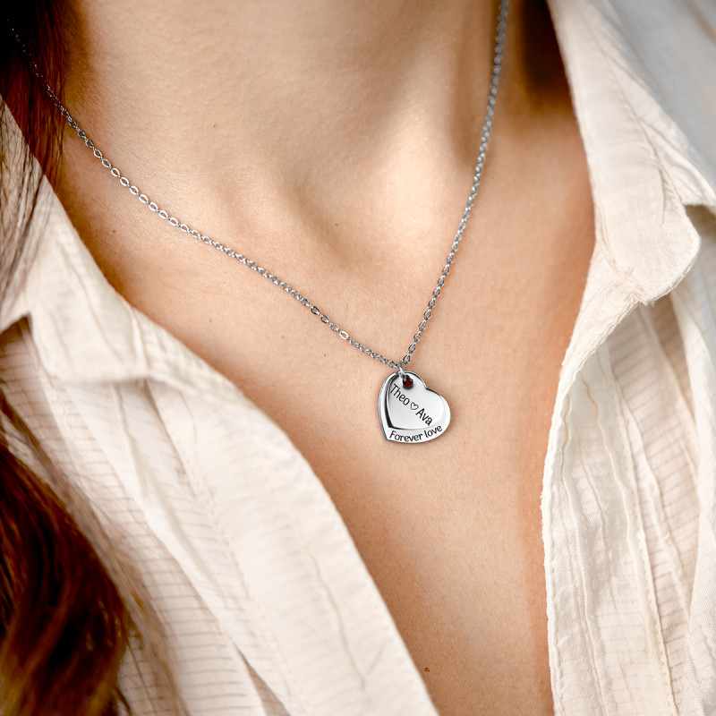 Collana Personalizzata con Cuore Doppio