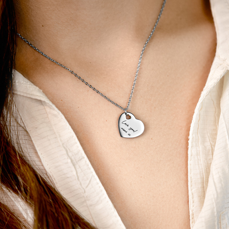 Collana Personalizzata con Calligrafia - Silver - 60