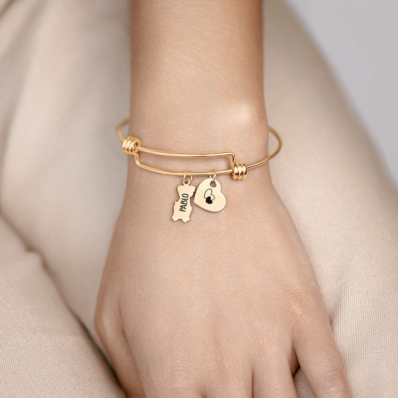 Bracciale Personalizzato Amore Cane - Gold - 62