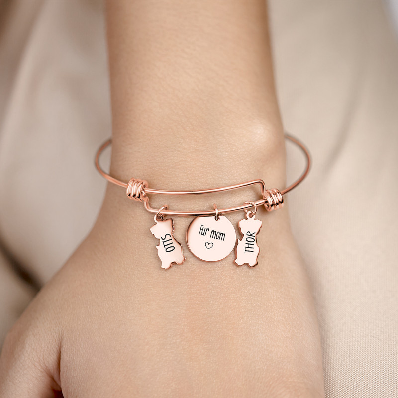 Bracciale Personalizzato con Cani - Rosegold - 61