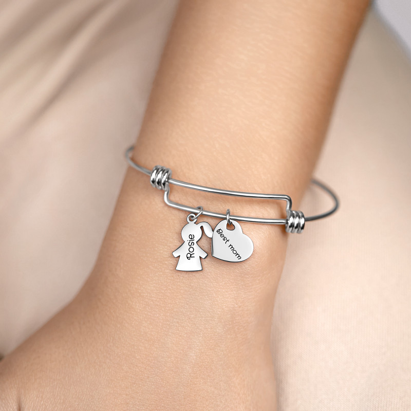 Bracciale Bangle Personalizzato con Bimba