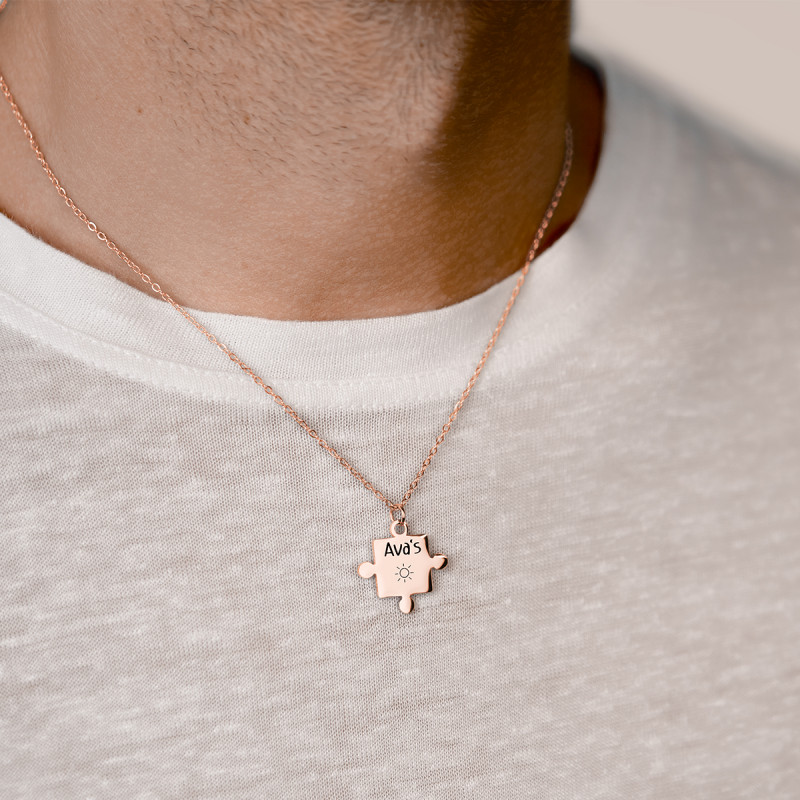 Collane Personalizzate con Puzzle - Rosegold - 61