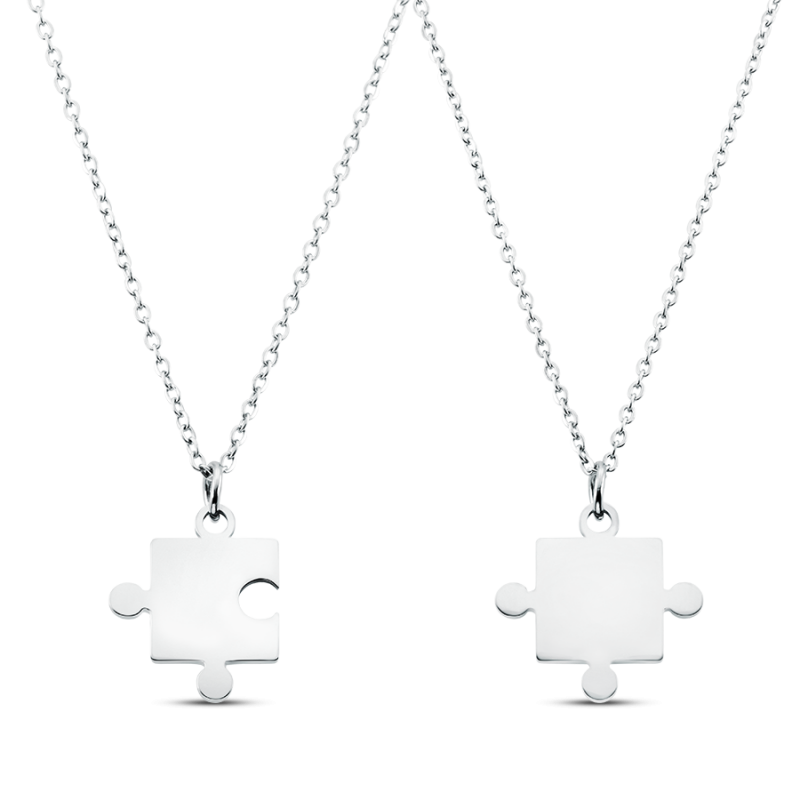 Collane Personalizzate con Puzzle - Silver - 60